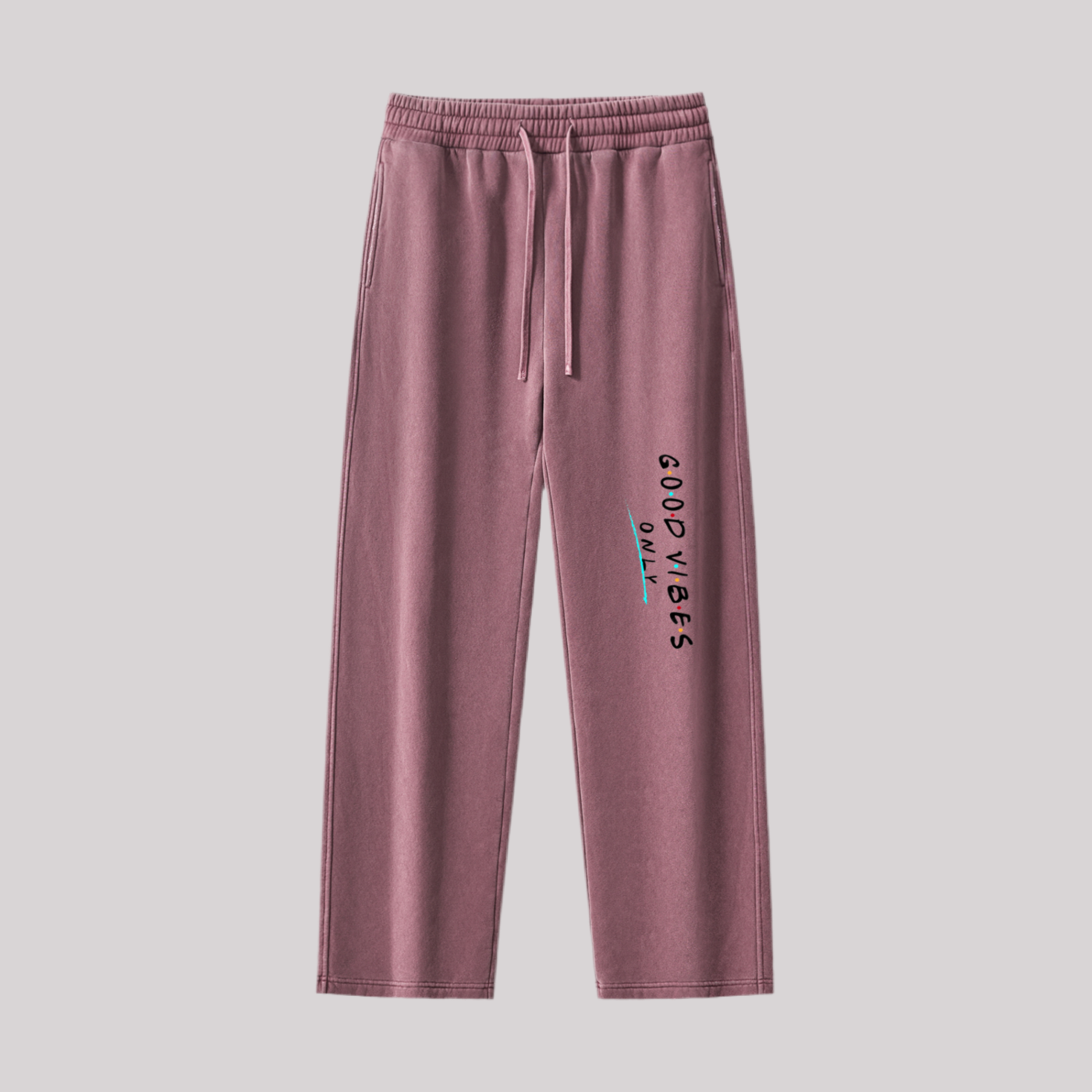 Frayed Enzyme Washed Fleece Sweatpants