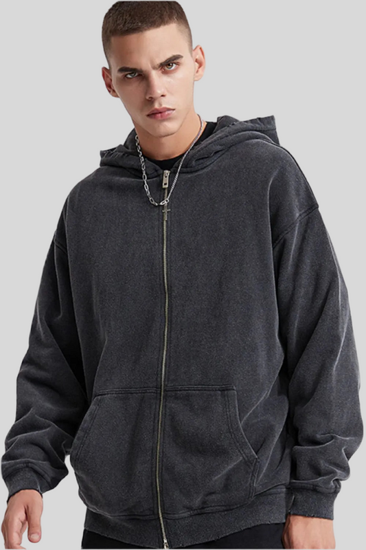 Zip-Up Long Sleeve Hoodie