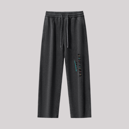 Frayed Enzyme Washed Fleece Sweatpants