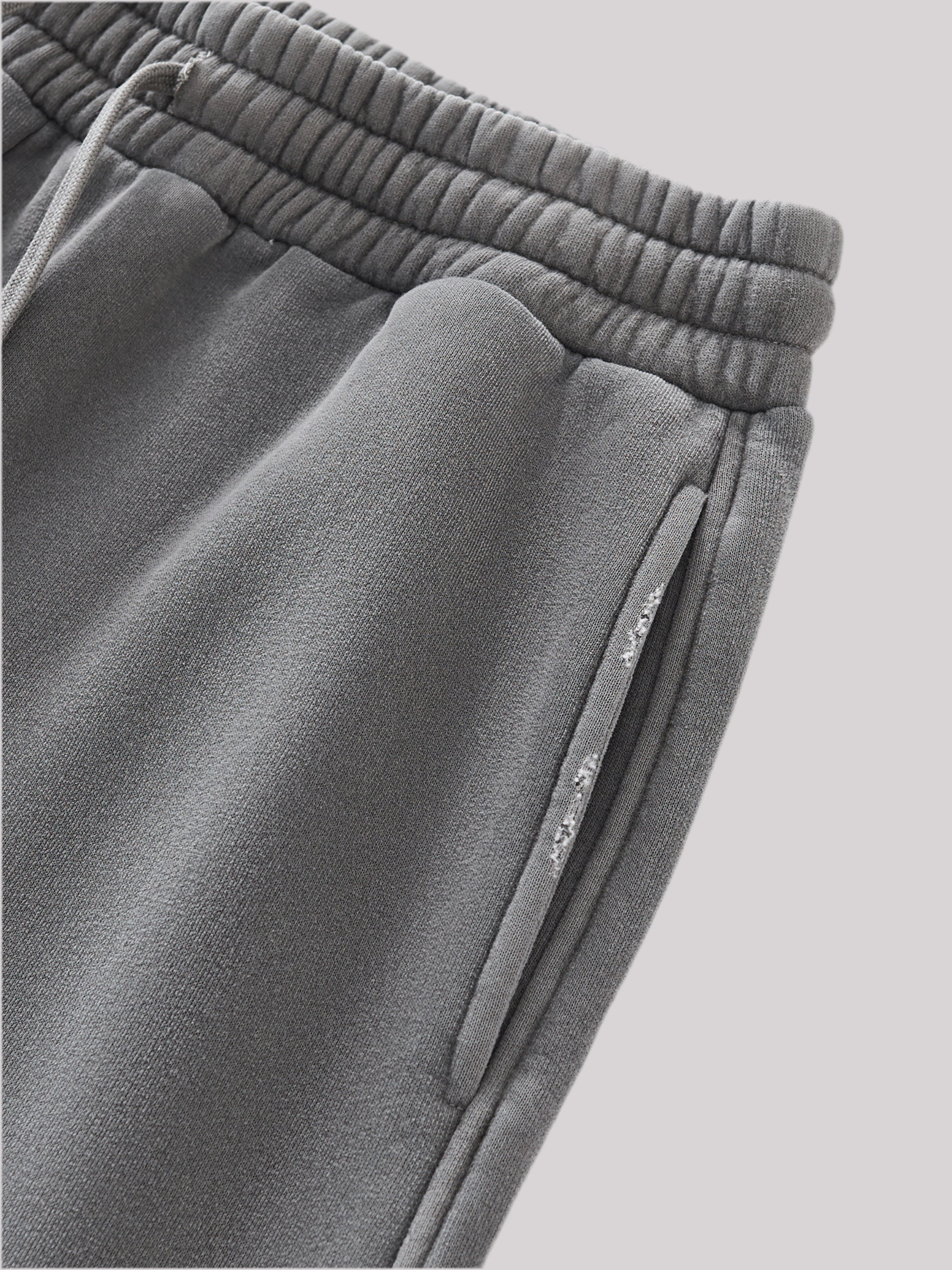 Frayed Enzyme Washed Fleece Sweatpants