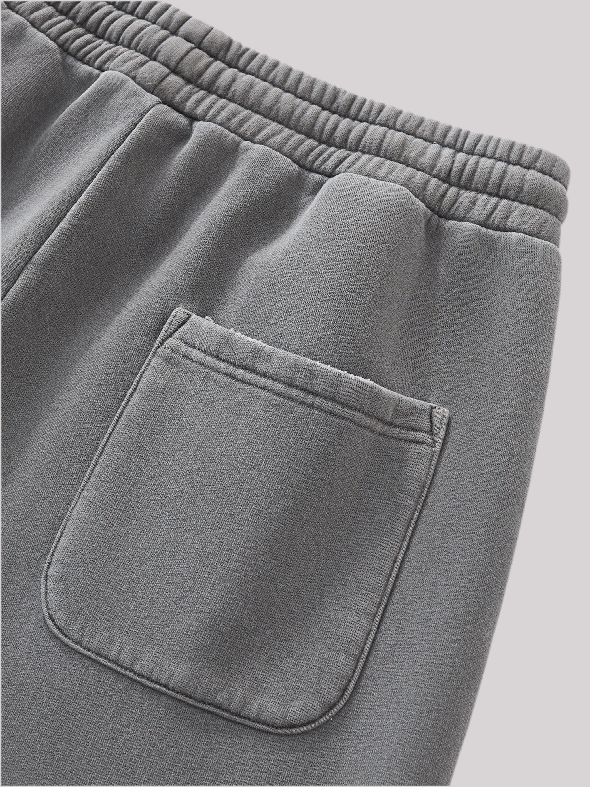 Frayed Enzyme Washed Fleece Sweatpants
