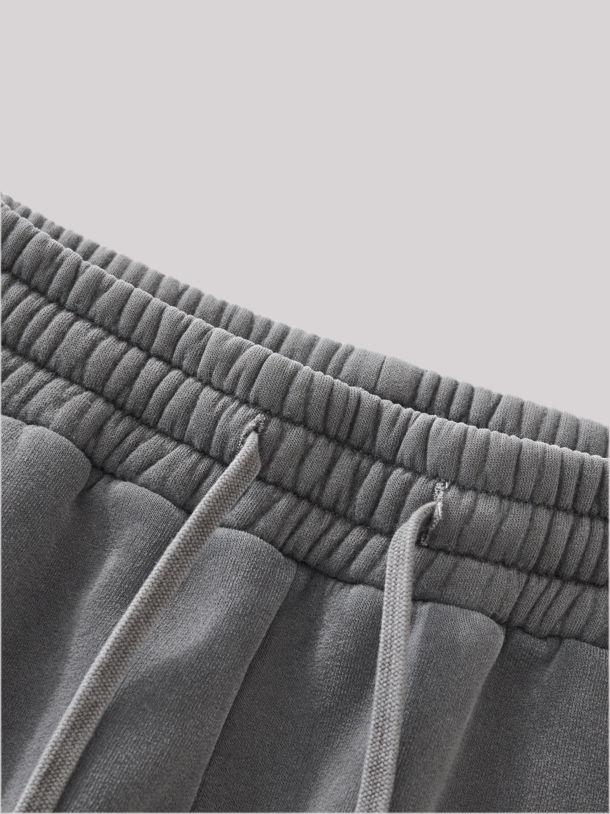 Frayed Enzyme Washed Fleece Sweatpants