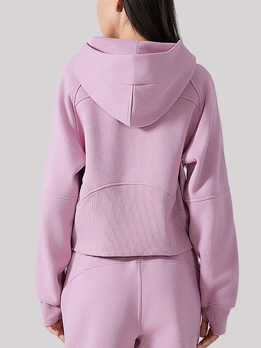 Cropped Half-Zip Hoodie
